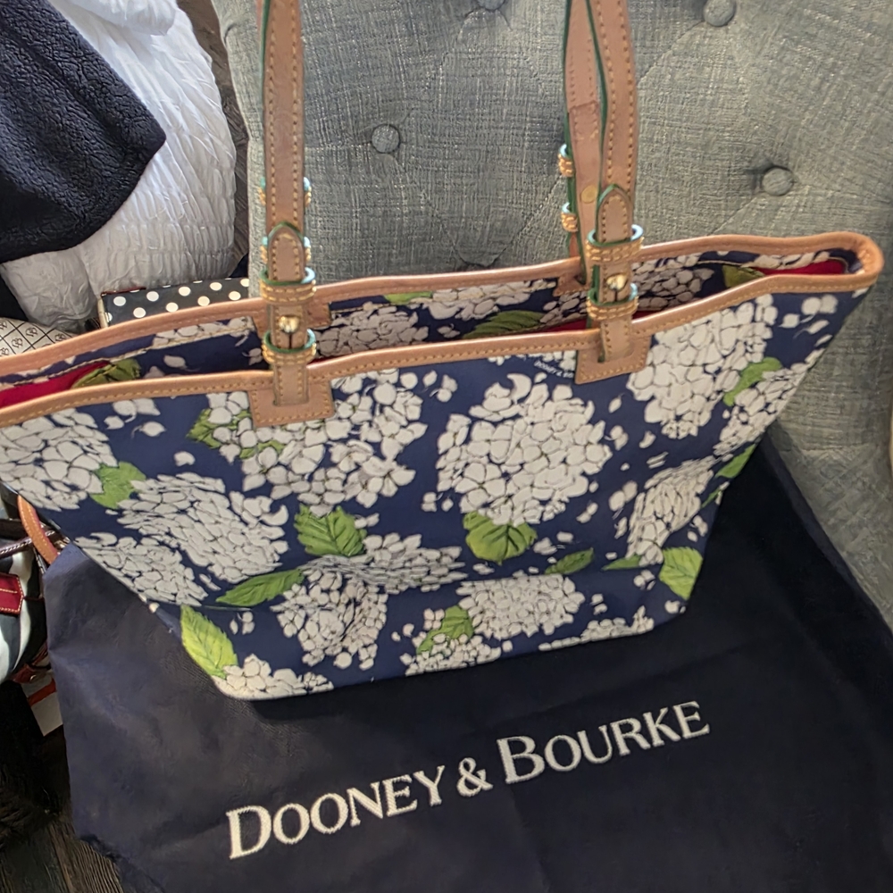 Dooney & Bourke Blue Floral Tote Bag
